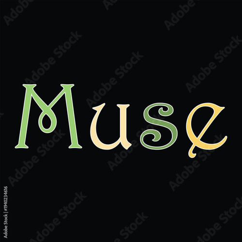  Elegant Serif Muse Lettering with Outline