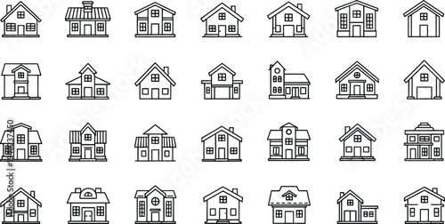 Collection of 25 unique hand drawn house designs and architecture styles