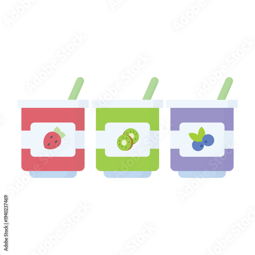 yogurt vector illustration on a white background