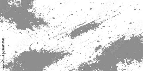 An abstract grunge background featuring a black ink splat with spray texture and a liquid paint drip design on a dirty paper pattern frame