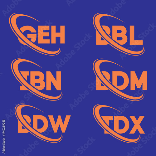 GQE BBP IBQ GQK IBW GQR BDA TDZ TDA GLE BDD GEH TDX IBD BBR GEK TDK DBE GER BDN letter logo design. Initials DBE logo linked with circle and uppercase monogram logo. DBE typography for technology.
