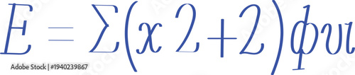 Mathematical equation e equals the summation of x2 plus z2