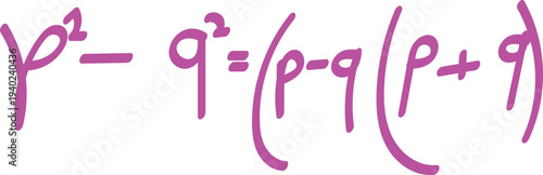 Algebraic equation illustrating difference of squares