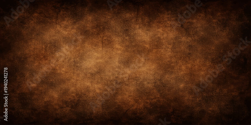 Dark antique parchment paper with a rough brown texture and aged grunge effect creates a vintage wallpaper surface for a dark weathered backdrop design