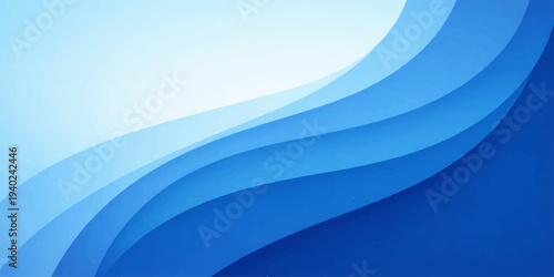 Blue abstract wave background featuring a futuristic design with flowing vector curves and digital light lines for a professional business wallpaper template