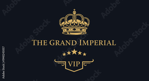Luxury Crown Logo Design with VIP.