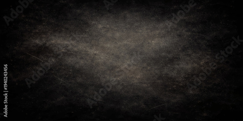 A dark grunge vintage wallpaper featuring an aged black and white paper texture on an empty rough concrete wall surface with a blank charcoal gray pattern and a dirty chalkboard design