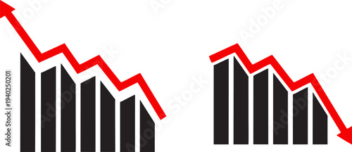 Declining Business Graph Arrow Chart