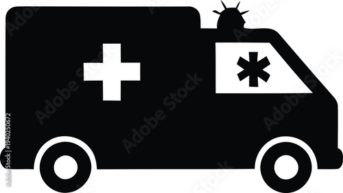 Emergency medical services vehicle icon