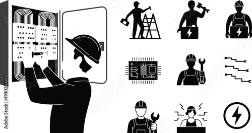 Modern flat vector illustration of person working from home on laptop with coffee and plants for remote work freelance concept.