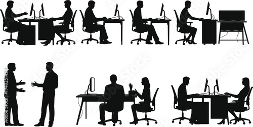 Successful business team collaboration vector showing professional people working together for corporate growth financial achievement and strategic creative project management