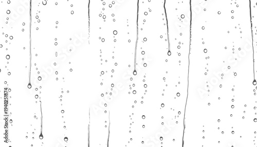 Water Droplets Falling on White Background