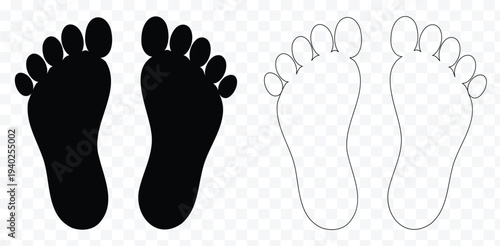 foot prints vector