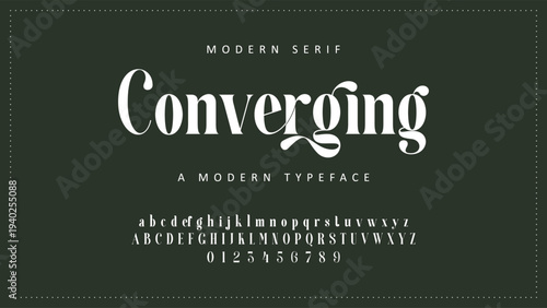 Elegant ligature alphabet letters font logo. Typography luxury classic lettering serif fonts decorative wedding vintage retro logos, design for fashion shop and brand vector illustration