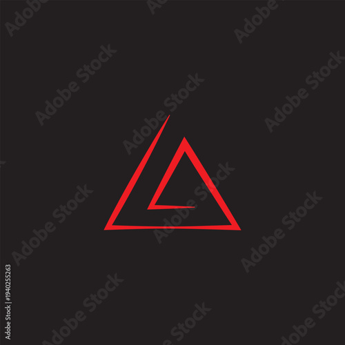 A vector red logo featuring an abstract image a triangle shaped like a labyrinth, symbolizing mystery, strategy, and thoughtful navigation.