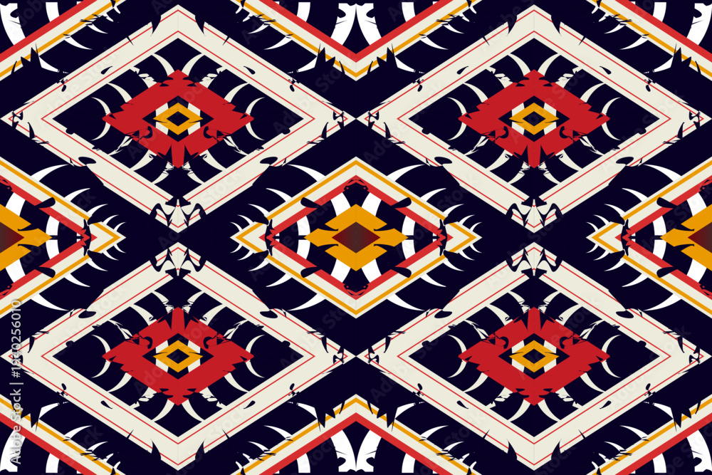 custom made wallpaper toronto digitalColorful Tribal Diamond Ornament Seamless Pattern