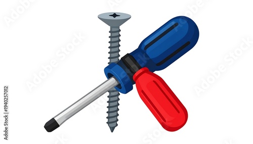 Screwdriver and Screw - Essential Tools for Home Improvement Projects.