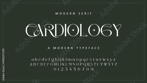 Elegant ligature alphabet letters font logo. Typography luxury classic lettering serif fonts decorative wedding vintage retro logos, design for fashion shop and brand vector illustration