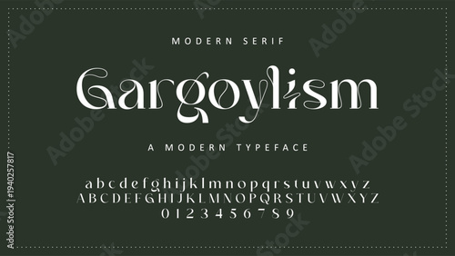Elegant ligature alphabet letters font logo. Typography luxury classic lettering serif fonts decorative wedding vintage retro logos, design for fashion shop and brand vector illustration