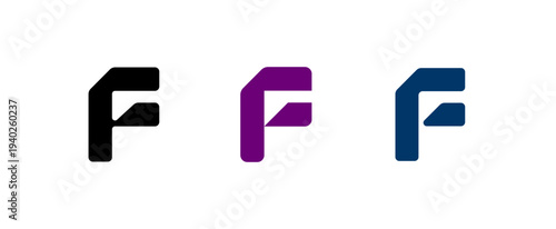 Letter F, digital alphabet font, for your logo design, vector illustration 10EPS