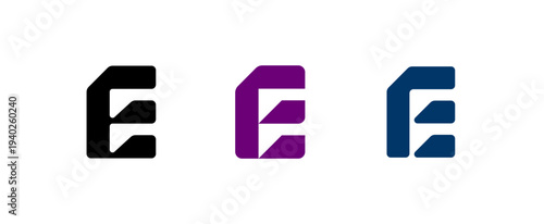 Letter E, digital alphabet font, for your logo design, vector illustration 10EPS