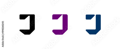 Letter J, digital alphabet font, for your logo design, vector illustration 10EPS