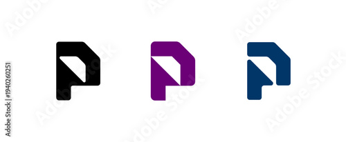 Letter P, digital alphabet font, for your logo design, vector illustration 10EPS