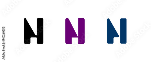 Letter N, digital alphabet font, for your logo design, vector illustration 10EPS
