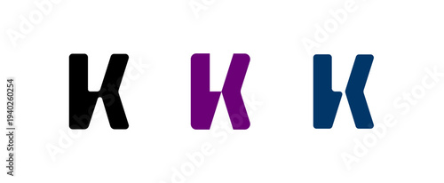 Letter K, digital alphabet font, for your logo design, vector illustration 10EPS