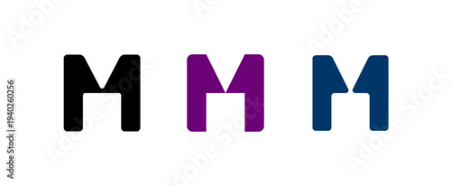 Letter M, digital alphabet font, for your logo design, vector illustration 10EPS