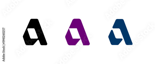 Letter A, digital alphabet font, for your logo design, vector illustration 10EPS