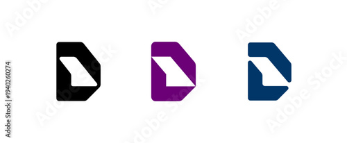 Letter D, digital alphabet font, for your logo design, vector illustration 10EPS