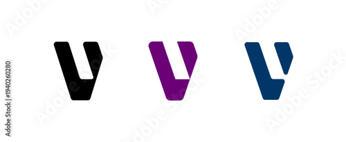 Letter V, digital alphabet font, for your logo design, vector illustration 10EPS
