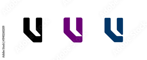 Letter U, digital alphabet font, for your logo design, vector illustration 10EPS