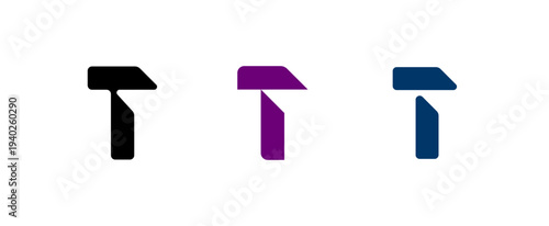 Letter T, digital alphabet font, for your logo design, vector illustration 10EPS