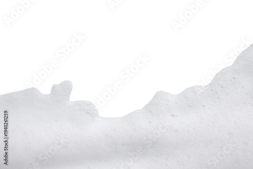 White soap foam bubbles texture isolated on white background