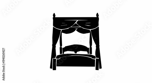 Black and white chair isolated on white background