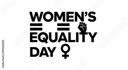 Celebrating women_s equality day with a symbol of empowerment and solidarity.