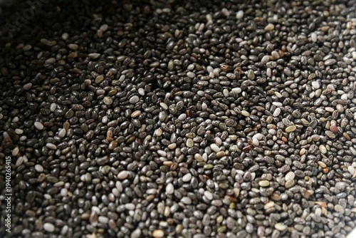 pile of raw chia seeds