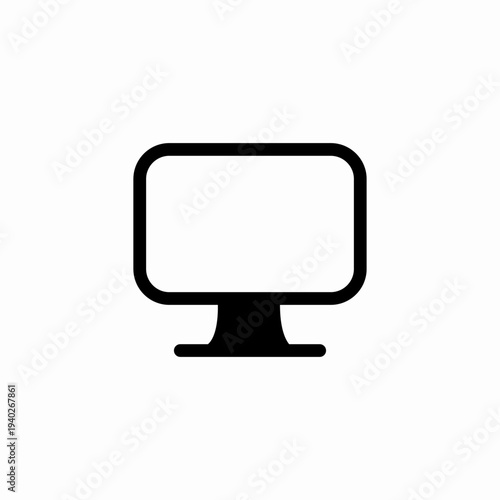computer monitor screen icon sign vector