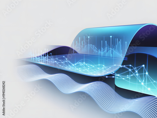 Digital Data Stream: Visualize the flow of information through a stunning artistic rendering of a digital data stream, illustrating the concept of data analysis and connectivity.
