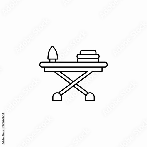 ironing board clothes icon sign vector