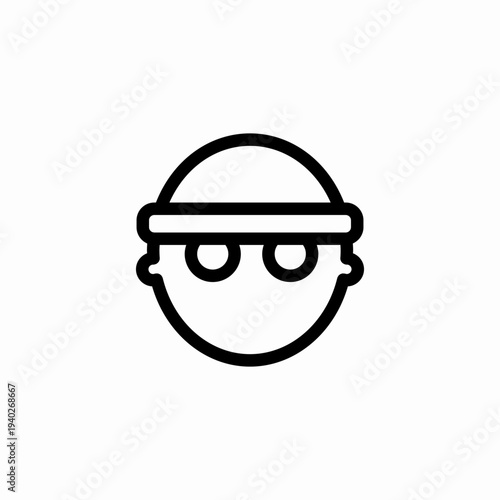 masked person face icon sign vector
