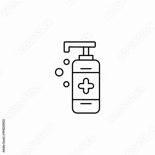soap pump dispenser icon sign vector
