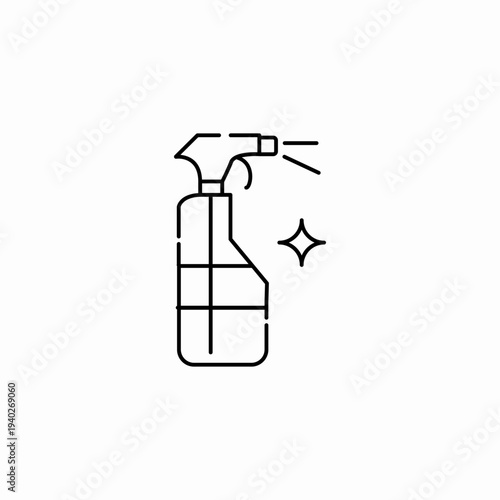 spray bottle clean icon sign vector