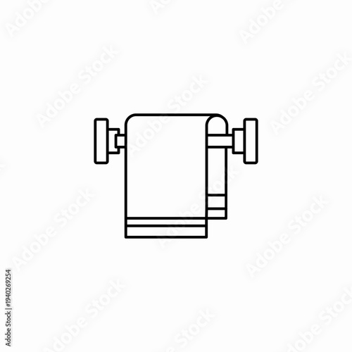 towel rack hanger icon sign vector