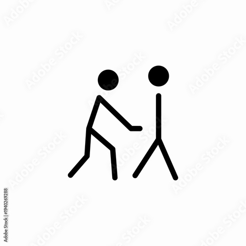 two people interacting icon sign vector