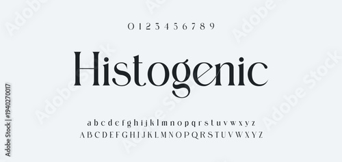 Abstract Fashion font alphabet. Minimal modern urban fonts for logo, brand etc. Typography typeface uppercase lowercase and number. vector illustration