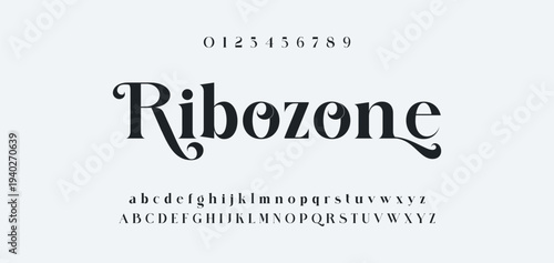 Abstract Fashion font alphabet. Minimal modern urban fonts for logo, brand etc. Typography typeface uppercase lowercase and number. vector illustration