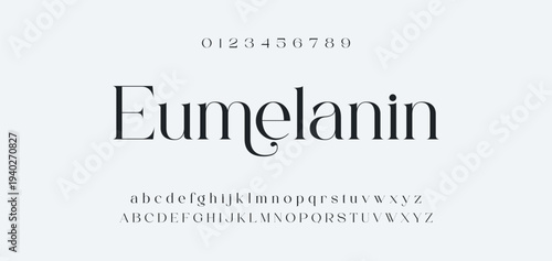 Abstract Fashion font alphabet. Minimal modern urban fonts for logo, brand etc. Typography typeface uppercase lowercase and number. vector illustration